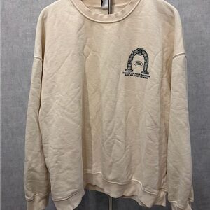 Cream Graphic Crewneck Sweatshirt - Men